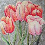 TULIPANI  2008 - cm 100x100 -  euro 1200